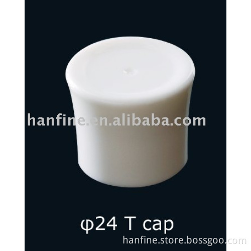T shape top cap,plastic screw cap,cosmetic bottle cap/cover